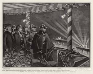 Il Duca e la Duchessa di Cornovaglia a Quebec, osservando le Illuminazioni da William T. Maud